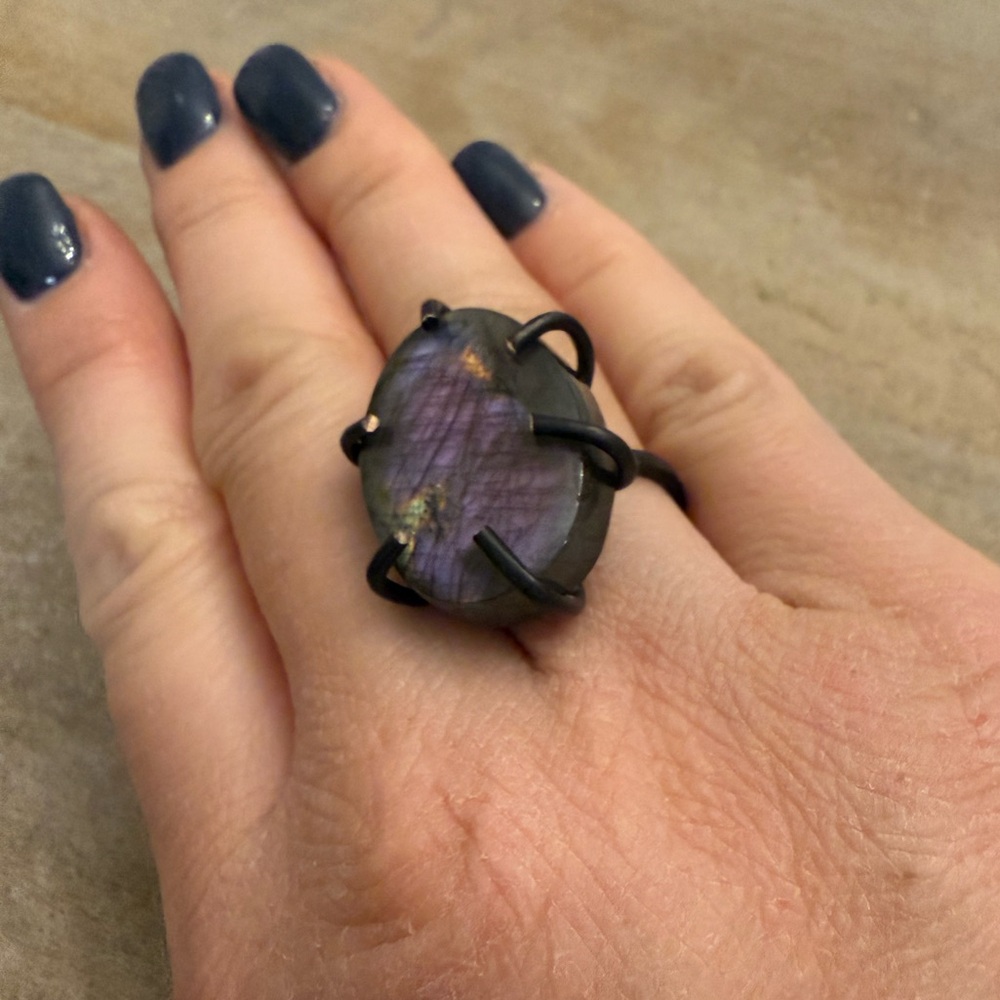Laboradite ring size 6 - Picture 5 of 7